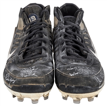 2009 Alex Rodriguez World Series Game Used, Signed & Inscribed Nike Cleats (Rodriguez LOA)